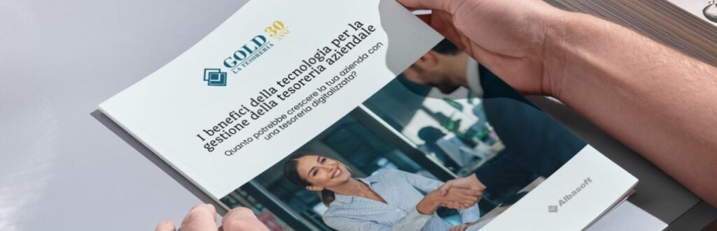 cover articolo white paper dedicato ai benefici della tecnologia per la gestione della tesoreria aziendale