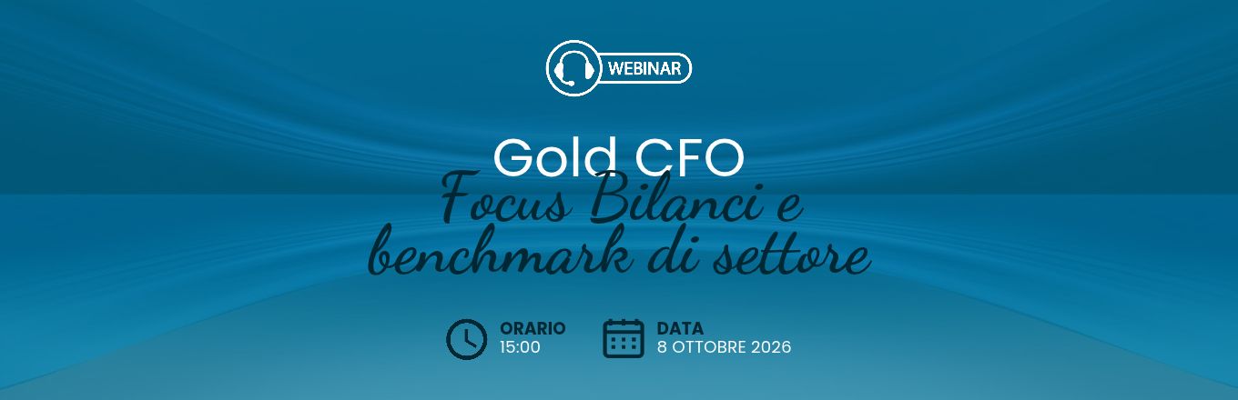 Webinar: Gold CFO – Bilanci e Benchmark di settore
